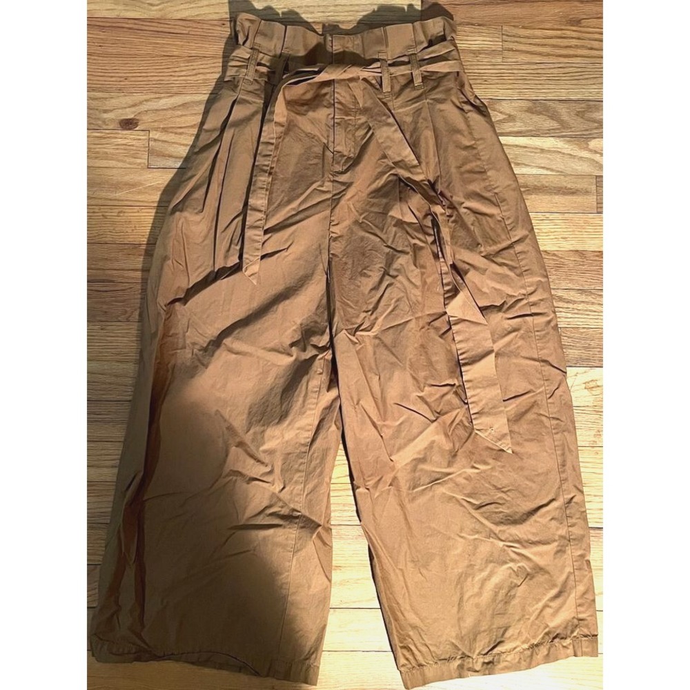 Urban Outfitters Kimchi Blue Paper Bag Brown Wide Cropped Pants Women 8